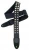 Levys MSSC8SD-BLK 2" COTTON STRAP WITH 2 ROWS OF 1/2" STUDS- BLACK