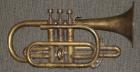 Unbranded Early 20th century Bb/A cornet, original case, Czech made, real collectors item. Used