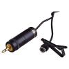Soundlab Black 1000 Ohm Sub Miniature Tie Clip Omni Directional Electret Condenser Microphone With 4M Lead Terminating With 3.5Mm Gold Plated Jack Plug And Powered By Lr44 Button Cell. Boxed