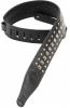 Levys M17SD-BLK 2.5" Leather, Padded With Eyelets & Studs, Black