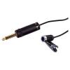 Soundlab Black 1000 Ohm Miniature Tie Clip Omni Directional Electret Condenser Microphone With 4M Lead Terminating With 6.35Mm Jack Plug And Powered By Lr44 Button Cell. Boxed
