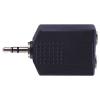 Soundlab Black 3.5Mm Stereo Plug To 2X 6.35Mm Stereo Sockets