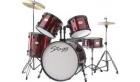 Stagg TIM122WR 5 Piece Drum Set, 22" Bass drum, cymbals, stool, Wine Red